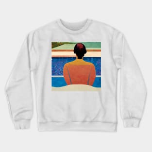 Woman by the Pool Crewneck Sweatshirt